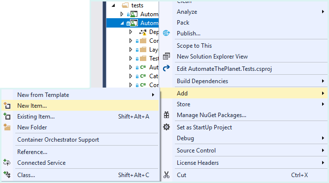page objects item templates