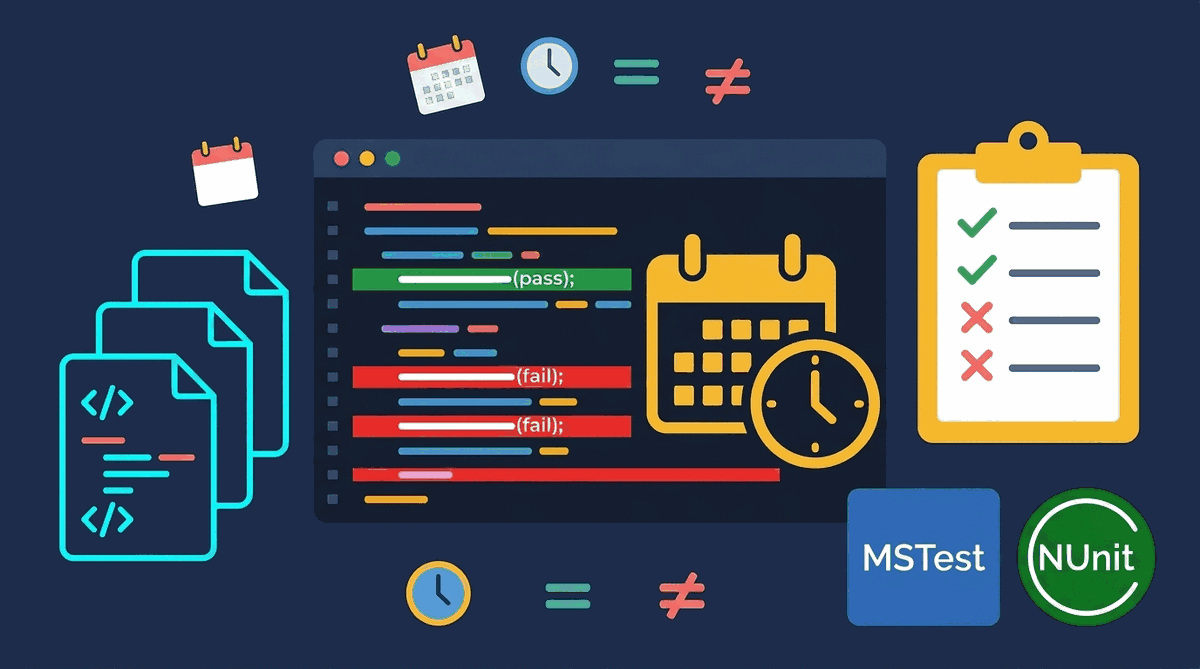 Assert DateTime the Right Way MSTest NUnit C# Code