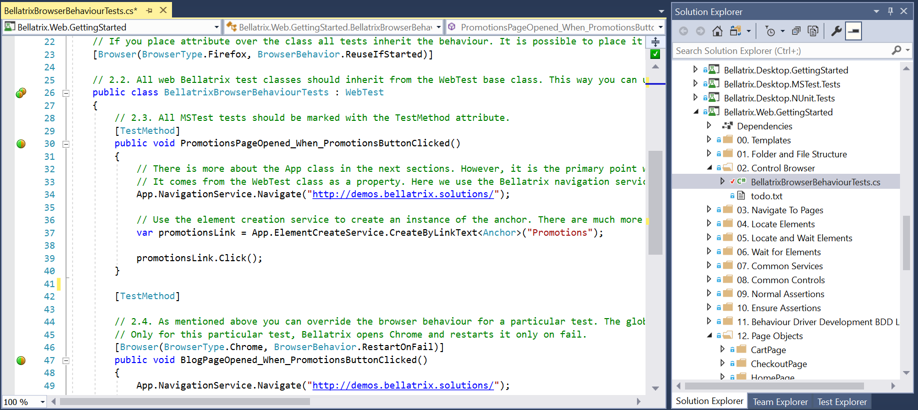 Bellatrix Getting Started Web