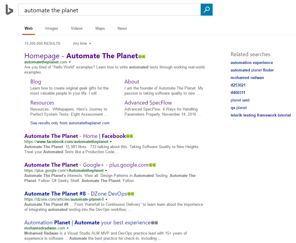 SearchEngine Main Page