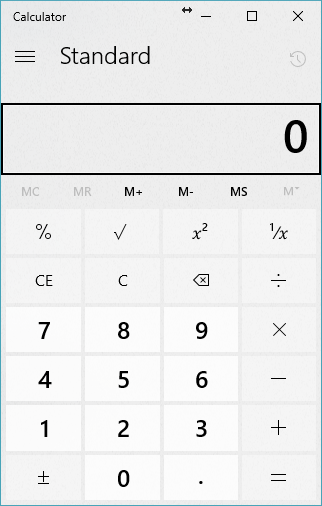 Windows 10 Calculator