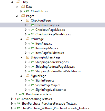 Solution Explorer Classes Structure
