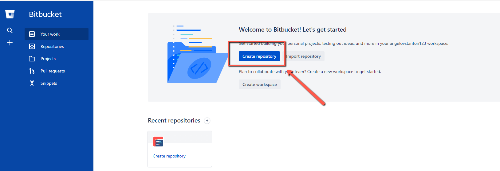 Create New Git Repository Bitbucket