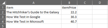 CSV Data-driven tests