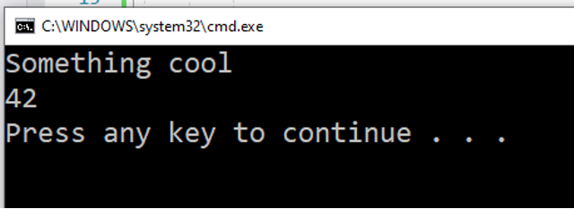 dynamic console fourth result