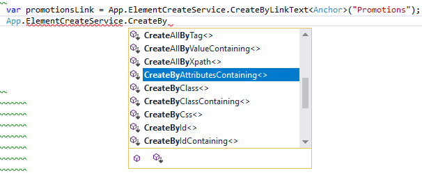 Bellatrix Element Creation Fluent Interface