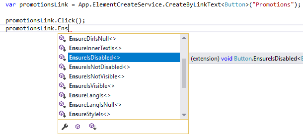 Ensure Methods Button Bellatrix