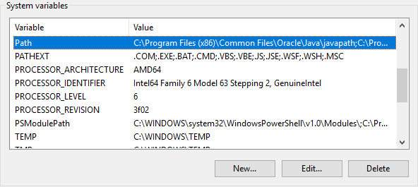 Java bin PATH Variable