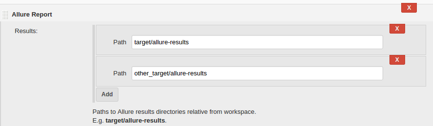 Configure Allure Report Step