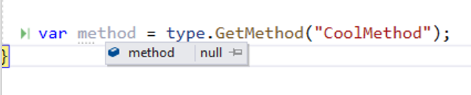 method null result