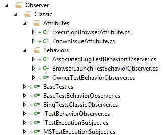 Observer Design Pattern Classes