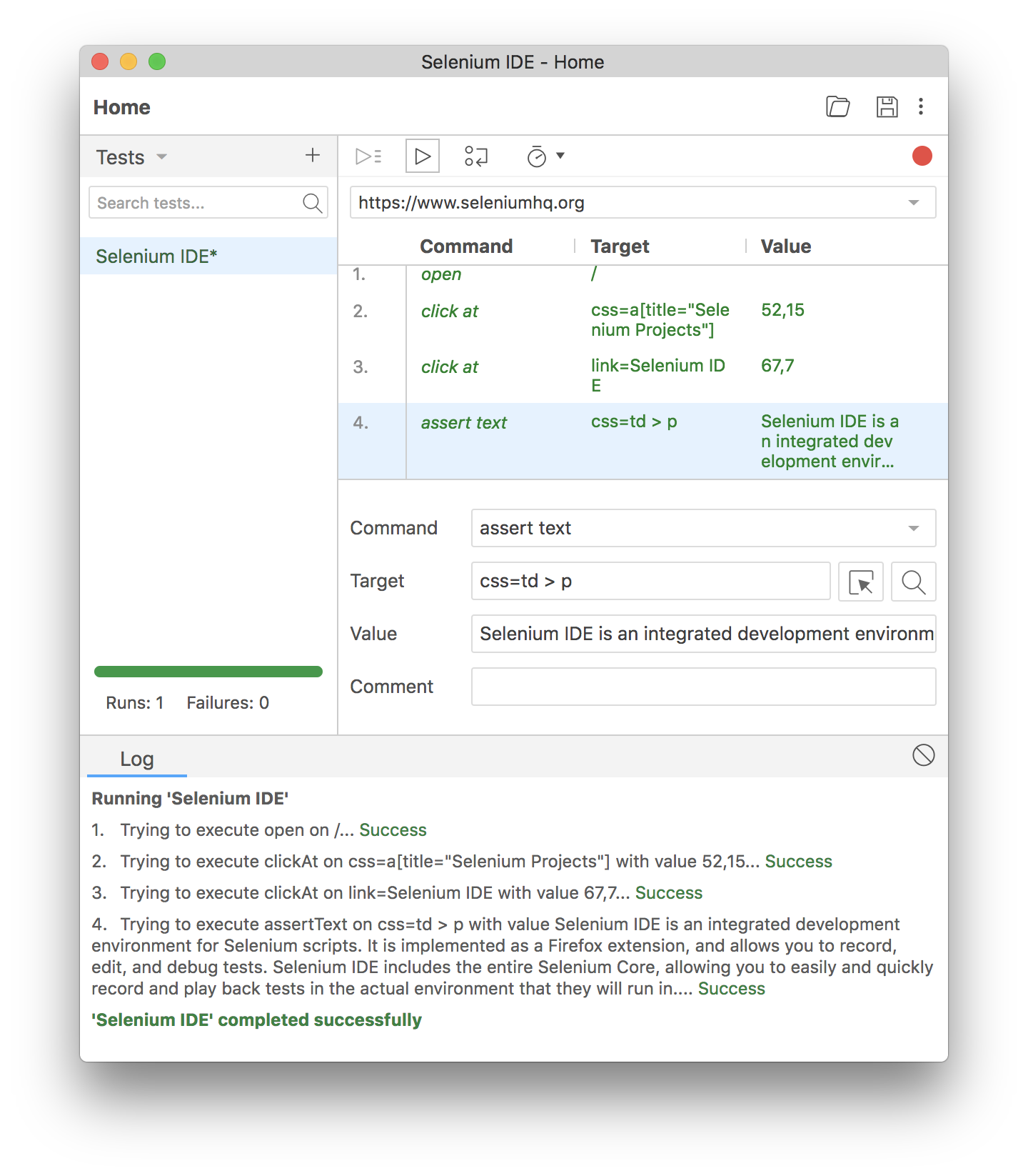 Selenium IDE