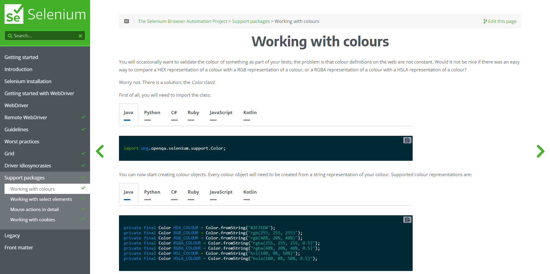 selenium-new-documentation