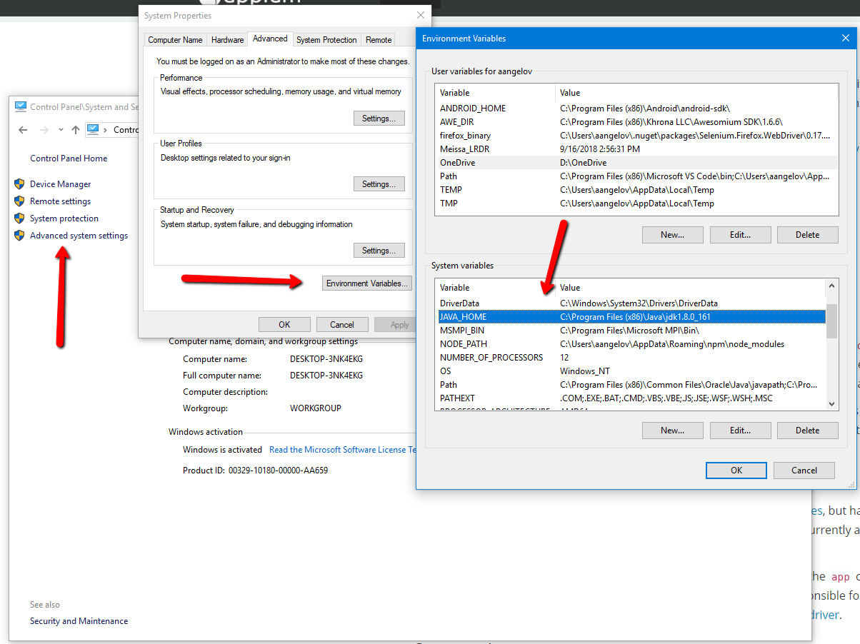 JAVA_HOME Environmental Variable