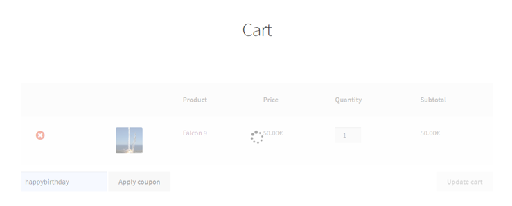 Shopping Cart Wait Coupon Applied