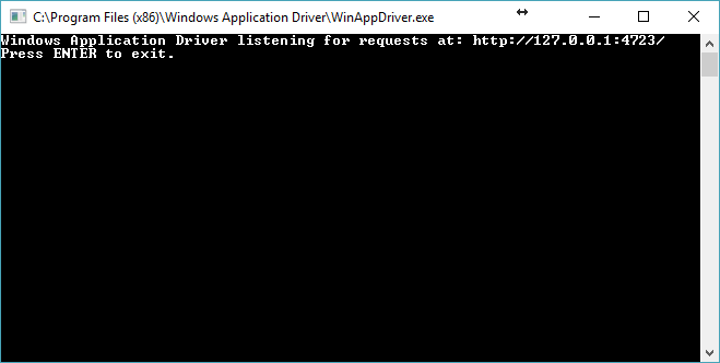 WinAppDriver Server